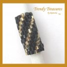 Sparkling Gold, Shiny Black Spiral, Dreadlock Sleeve, Dread Bead, #TrendyTreasuresByRamona