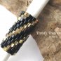 Sparkling Gold, Shiny Black Spiral, Dreadlock Sleeve, Dread Bead, #TrendyTreasuresByRamona