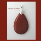 Flame Jasper Teardrop Pendant,Artisan Crafted,Make Necklace,#TrendyTreasuresByRamona