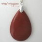 Flame Jasper Teardrop Pendant,Artisan Crafted,Make Necklace,#TrendyTreasuresByRamona