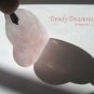 Rose Quartz Tilted Heart Pendant,Artisan Crafted,Make Necklace,#TrendyTreasuresByRamona