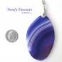 Purple Onyx Agate Pendant Polished Oval Gemstone, #TrendyTreasuresByRamona