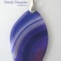 Purple Onyx Agate Pendant Polished Oval Gemstone, #TrendyTreasuresByRamona