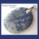 Lapis Lazuli, Pyrite Pendant Polished Oval Gemstone, #TrendyTreasuresByRamona