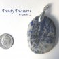 Lapis Lazuli, Pyrite Pendant Polished Oval Gemstone, #TrendyTreasuresByRamona