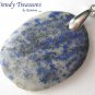 Lapis Lazuli, Pyrite Pendant Polished Oval Gemstone, #TrendyTreasuresByRamona