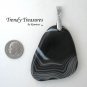 Black Onyx Agate Pendant Polished Gemstone Necklace, #TrendyTreasuresByRamona