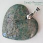 Ocean Agate Heart Pendant Polished Gemstone Bead, #TrendyTreasuresByRamona
