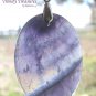 Genuine Amethyst Oval Pendant, Polished Gemstone, #TrendyTreasuresByRamona