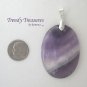 Genuine Amethyst Oval Pendant, Polished Gemstone, #TrendyTreasuresByRamona