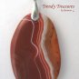 Red Onyx Agate Pendant Polished Gemstone Necklace, #TrendyTreasuresByRamona