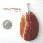 Red Onyx Agate Pendant Polished Gemstone Necklace, #TrendyTreasuresByRamona