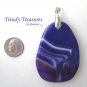 Purple Onyx Agate Oval Gemstone Pendant, Polished, #TrendyTreasuresByRamona