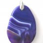 Purple Onyx Agate Oval Gemstone Pendant, Polished, #TrendyTreasuresByRamona