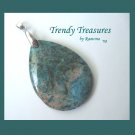 Blue Crazy Lace Agate Teardrop Pendant Gemstone Bead,#TrendyTreasuresByRamona