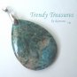 Blue Crazy Lace Agate Teardrop Pendant Gemstone Bead,#TrendyTreasuresByRamona
