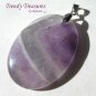 Genuine Amethyst Oval Gemstone Pendant, Polished, #TrendyTreasuresByRamona