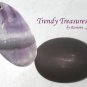 Genuine Amethyst Oval Gemstone Pendant, Polished, #TrendyTreasuresByRamona