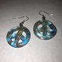 Peace Sign Earrings - Blown Glass