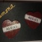 College Teams Painted Heart Earrings - Free Shipping