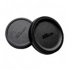 Camera Body Cap and Rear Lens Cap for Nikon DSLR