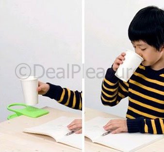 3x Office Table Desk Drink Coffee Cup Holder Clip Drinklip