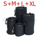 4pics Soft Neoprene Lens Pouch Case S+M+L+XL Set