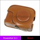 Camera Leather Case/Bag for Canon Powershot G11 G12 (Brown)