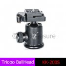 Triopo KK-200S Tripod Head Ballhead Load 10kg/Height 10cm for Manfrotto Bogen Induro