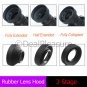 72mm Rubber Lens Hood 3-Stage with Mount for Canon Nikon