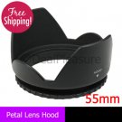 55mm Flower Petal Lens Hood anti Lessening Vignetting for Canon Nikon Sony