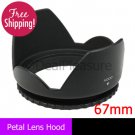 67mm Flower Petal Lens Hood anti Lessening Vignetting for Canon Nikon Sony