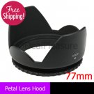 77mm Flower Petal Lens Hood anti Lessening Vignetting for Canon Nikon Sony