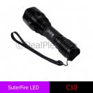 SuterFire C10 Cree Q5-WC 230-Lumen LED Flashlight Torch with Strap - Grey