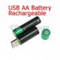 USB Rechargeable AA Battery 2-Pics One Pair