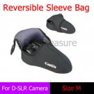 Reversible Neoprene D-SLR Camera Sleeve Bag Pouch Case M for Canon 600D 18-55mm Lens