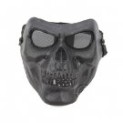 Death Skull Bone Airsoft Full Face Mask -Black- Protective Military Game