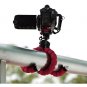 Flexible Gripping Mini Tripod 1/4" Tripod Bolt for Sony Canon Nikon M 1/4 - Color Red
