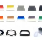 Square Graduated Color Filter Kit 10-in-1 Holder/Ring Adapter/Hood ND2/ND4/ND8/Red/Blue/Green etc.