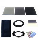 4x Square ND Graduated Color Filter Holder/Ring Adapter ND2/ND4/ND8 Free Gift