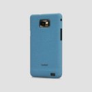 Protect Case Cover Set for Samsung I9100 Galaxy S II 2 Cell Phone - Sanding Series - Blue
