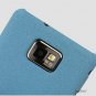 Protect Case Cover Set for Samsung I9100 Galaxy S II 2 Cell Phone - Sanding Series - Blue