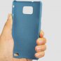 Protect Case Cover Set for Samsung I9100 Galaxy S II 2 Cell Phone - Sanding Series - Blue