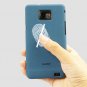 Protect Case Cover Set for Samsung I9100 Galaxy S II 2 Cell Phone - Sanding Series - Blue