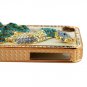 3D Phoenix Rhinestone Case Cover Protector for Apple iPhone 4G 4S New (green leather)