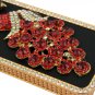 3D Phoenix Rhinestone Case Cover Protector for Apple iPhone 4G 4S New (red leather)
