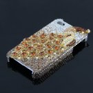 3D Phoenix Rhinestone Case Cover Protector for Apple iPhone 4G 4S New (gold diamond grad)