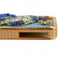 3D Phoenix Rhinestone Case Cover Protector for Apple iPhone 4G 4S New (blue leather)