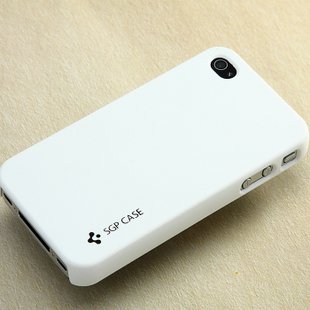 Slim Case Protector Cover for iPhone 4S 4 Sanding Material Anti Fingerprint -White-