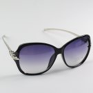 Crystal Frame UV Protection Sunglasses Lady Women’s Eyewear with Glasses Case